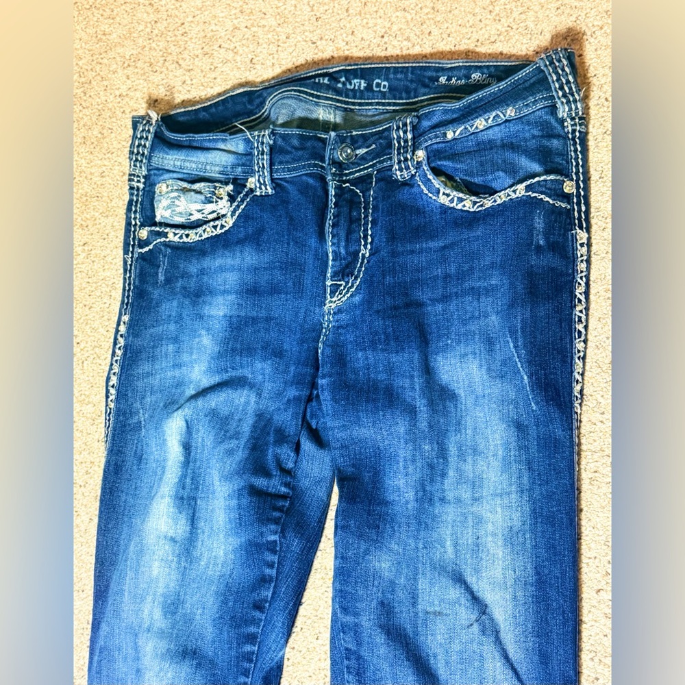Cowgirl Tuff Dark Blue Boot Cut Jeans - Picture 5 of 8